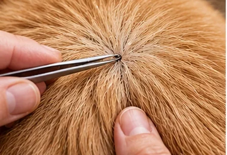 Illustrative dog-care photograph: Start with the location of the attachment; verify actual product instructions