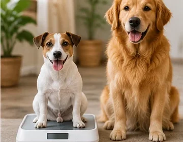 Illustrative dog-care photograph: Pet-name tracking card and separate-resting-space setup; verify actual product instructions