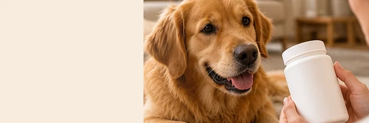 Illustrative dog-care photograph: Pet Flea Powder Versus Carpet Powder: Do Not Confuse Them; verify actual product instructions