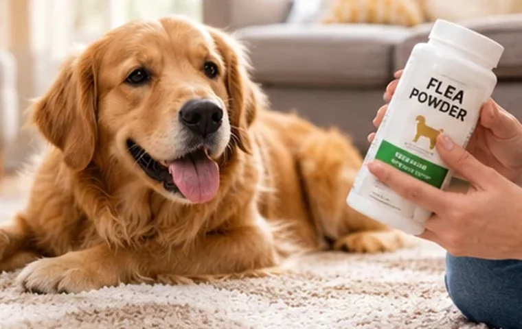 Illustrative dog-care photograph: A Nozzle Test Cannot Replace a Label; verify actual product instructions