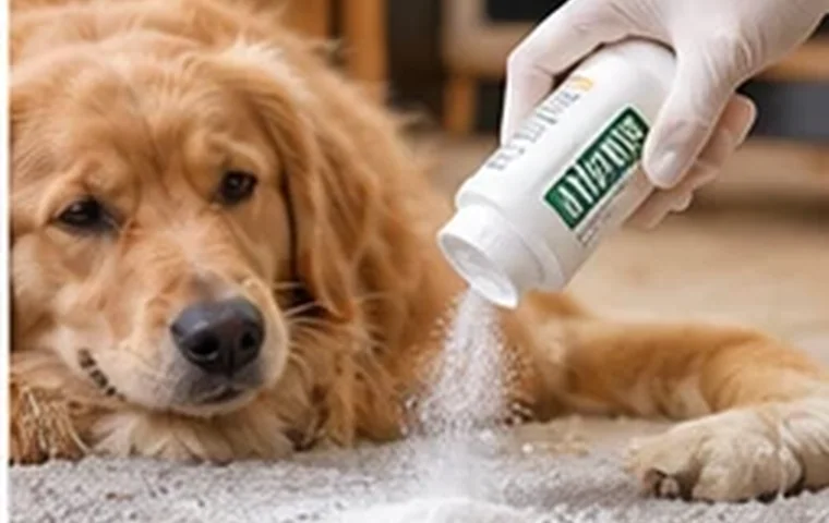 Illustrative dog-care photograph: Include nonchemical upkeep; verify actual product instructions