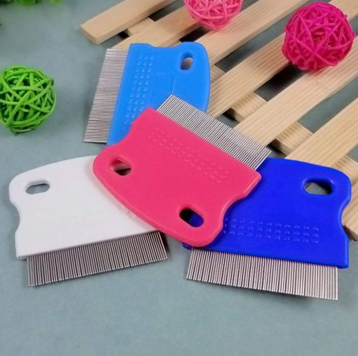 Zeroyoyo 3pcs Pet Supply Dog Puppy Cat Flea Cleaning Comb Stainless Steel Needle Grooming Tool, Color Random