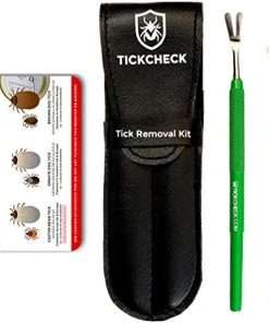TickCheck Premium Tick Remover Kit - Stainless Steel Tick Remover + Tweezers