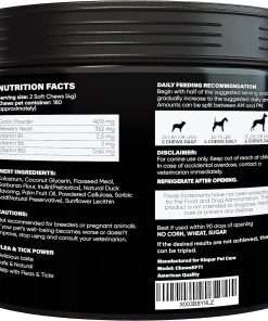 Flea and Tick Prevention Chewable for Dogs - No Collars, No Mess - Easy Help with Flea and Tick for Dogs - American Quality - for All Breeds and Ages - Duck-Flavored Treats - 6