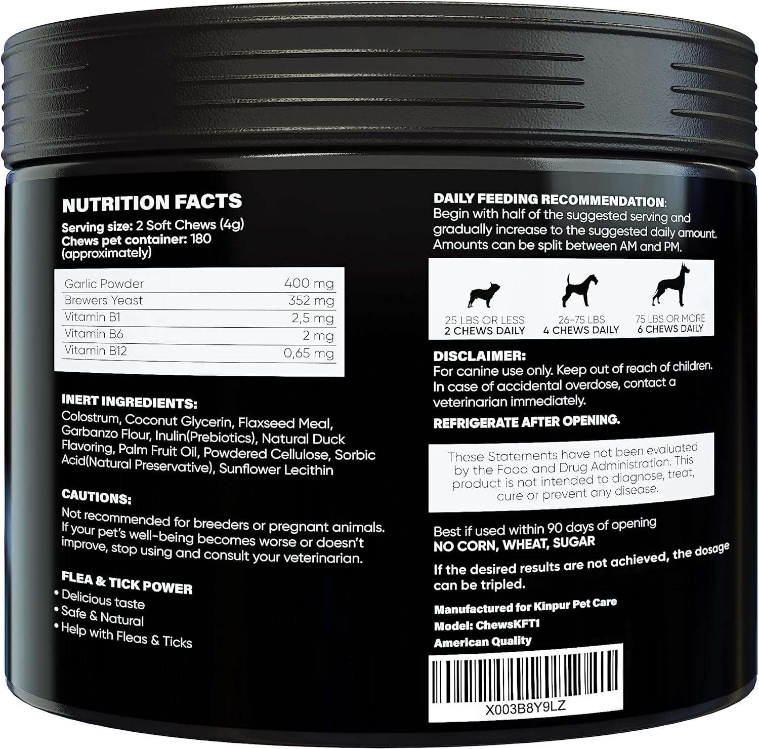 Flea and Tick Prevention Chewable for Dogs - No Collars, No Mess - Easy Help with Flea and Tick for Dogs - American Quality - for All Breeds and Ages - Duck-Flavored Treats - 6