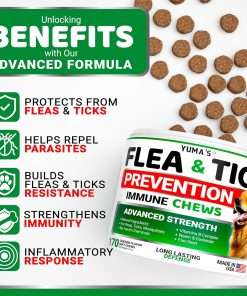 Flea and Tick Prevention for Dogs Chewables - 170 Treats - Natural Dog Flea and Tick Treatment Chewable - Flea and Tick Chews for Dogs - Soft Oral Flea Pills for Dogs - All Breeds & Ages - 2
