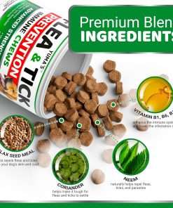 Flea and Tick Prevention for Dogs Chewables - 170 Treats - Natural Dog Flea and Tick Treatment Chewable - Flea and Tick Chews for Dogs - Soft Oral Flea Pills for Dogs - All Breeds & Ages - 3