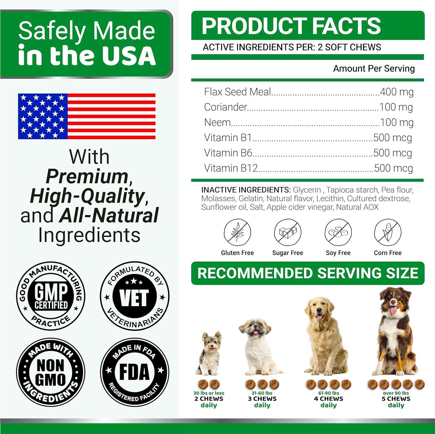 Flea and Tick Prevention for Dogs Chewables - 170 Treats - Natural Dog Flea and Tick Treatment Chewable - Flea and Tick Chews for Dogs - Soft Oral Flea Pills for Dogs - All Breeds & Ages - 6