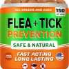 Natural Flea & Tick Prevention for Dogs Chewable Tablets - Flea & Tick Control Supplement - Oral Flea Pills for Dogs - All Breeds and Ages - Soft Chews Made in USA - 1