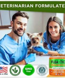 Natural Flea & Tick Prevention for Dogs Chewable Tablets - Flea & Tick Control Supplement - Oral Flea Pills for Dogs - All Breeds and Ages - Soft Chews Made in USA - 6