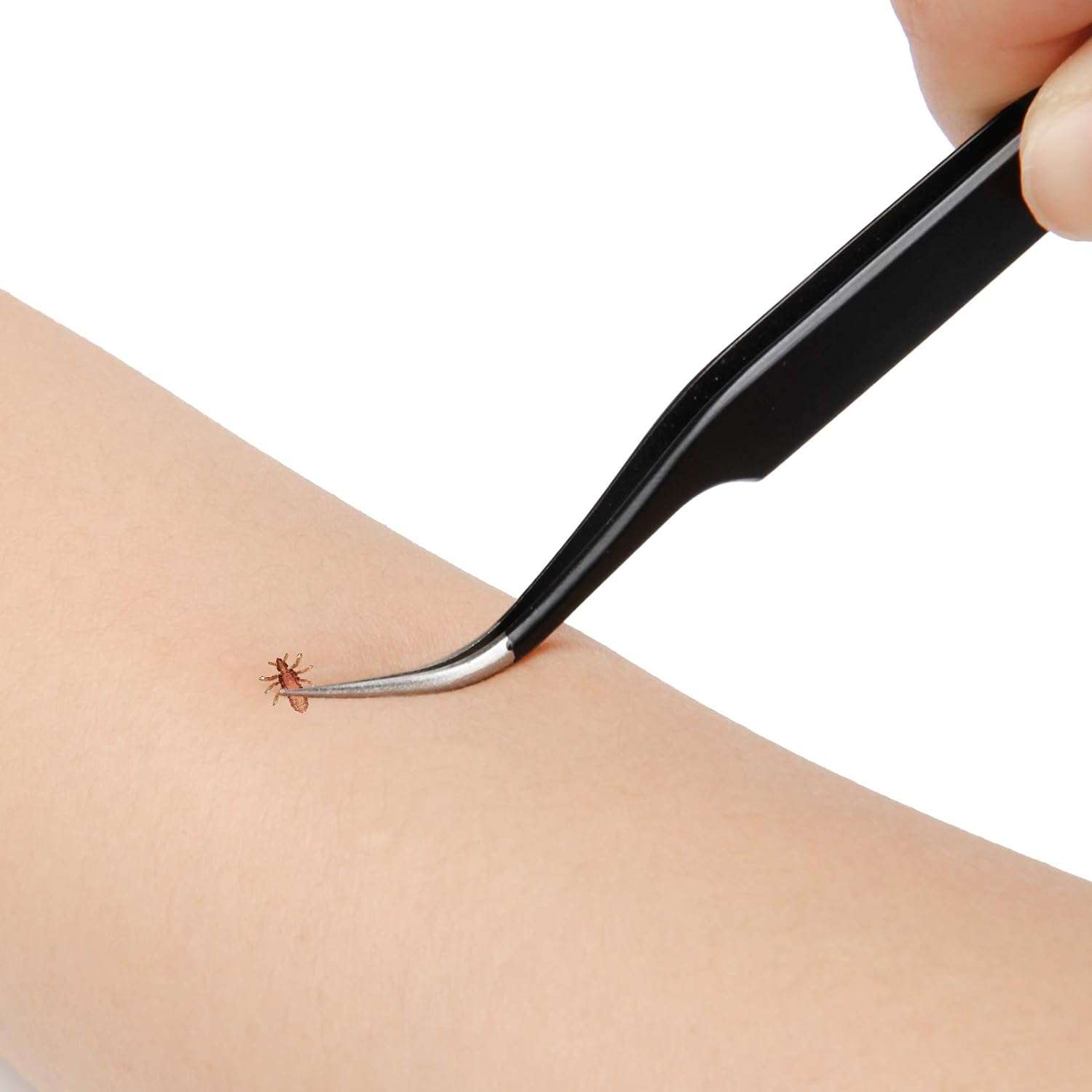 COITEK 3 in 1 Tick Remover Kit, Black Tick Remover Tweezers Stainless Steel Tick Remover Tools Set for Pet Dog, Cat, Human with Storage Box (Black) - 6