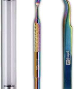 PrimeJedi 2-in-1 Tick Removal Tool Set, Tick Remover for Humans, for Dogs, for Cats, Angled Tweezer + Tick Removal Tool + Tube Case, Medical Tweezers for Removing Ticks, Tick Tweezers, Multicolored - 1