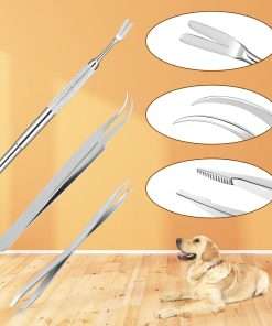 Rypet Tick Remover Tool Set - Stainless Steel Tick Remover Kit for Cats Dogs and Humans(Pack of 3) - 5