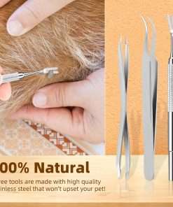 Rypet Tick Remover Tool Set - Stainless Steel Tick Remover Kit for Cats Dogs and Humans(Pack of 3) - 6