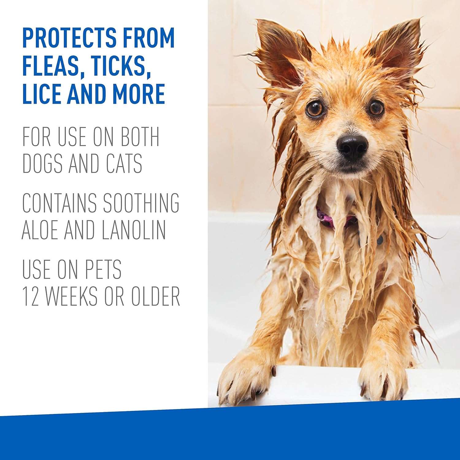 Adams Plus Pyrethrin Dip For Dogs and Cats - Kills and Repels Fleas, Ticks, Lice, Gnats, Mosquitoes and Flies - 4 Fl Oz - 4