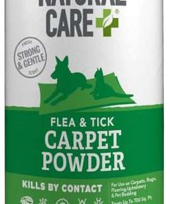 Natural Care Flea and Tick Carpet Powder - Flea Treatment for Rugs, Carpet, or Pet Bedding - 8.1 Ounce Canister - 1