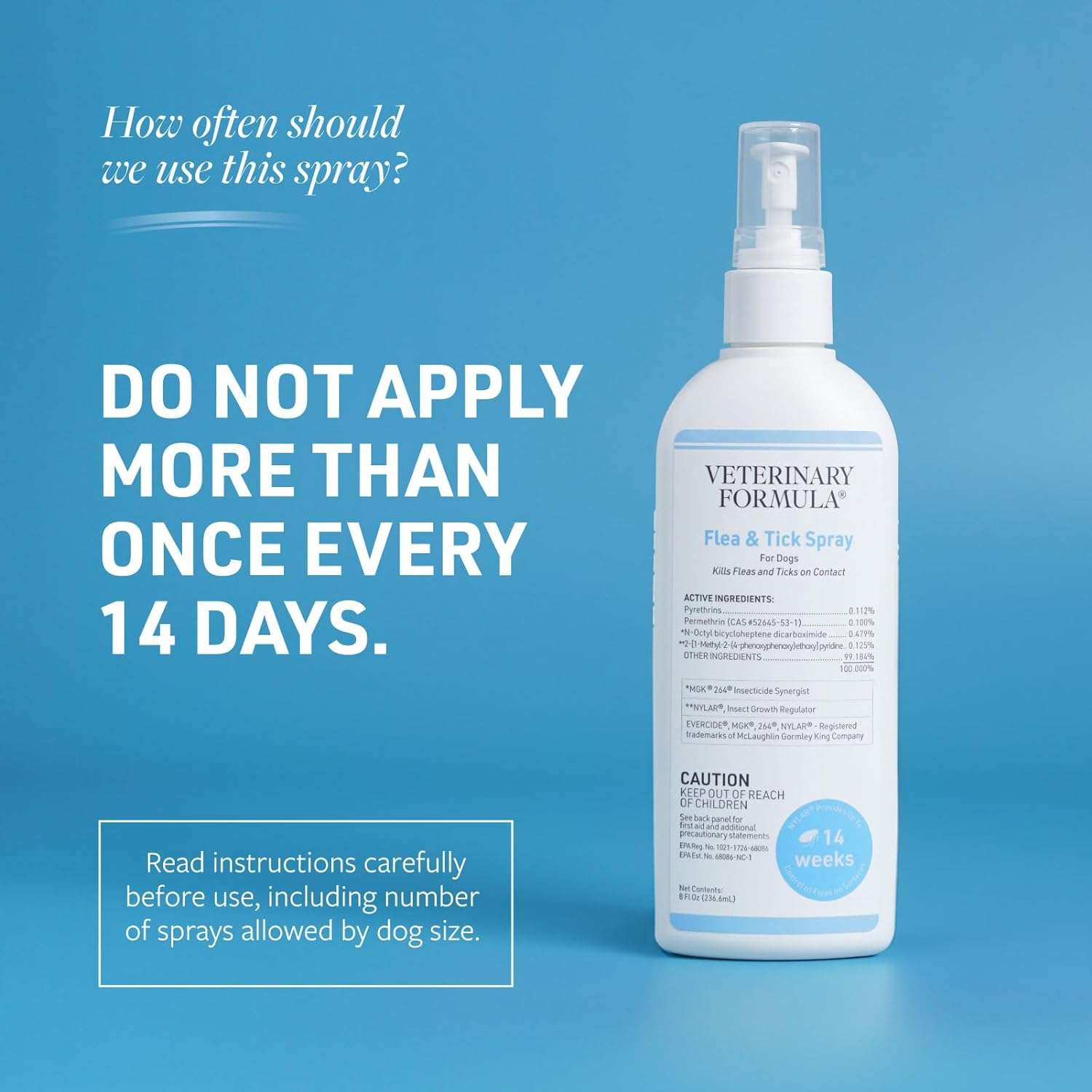 Veterinary Formula Flea and Tick Spray for Dogs, 8 oz – Easy-to-Use Dog Flea Spray, Kills on Contact, Prevents Egg & Larval Development for 14 weeks - 4