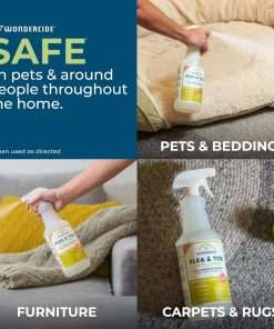 Wondercide - Flea, Tick & Mosquito Spray for Dogs, Cats, and Home - Flea and Tick Killer, Control, Prevention, Treatment - with Natural Essential Oils - Pet and Family Safe - 4