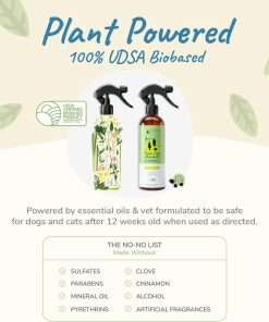 kin+kind Plant-Based Flea & Tick Spray for Dogs and Cats with Lemongrass - Essential for Flea & Tick Treatment - Flea Spray for Dogs and Cats - Pet Supplies 12 fl oz - 3