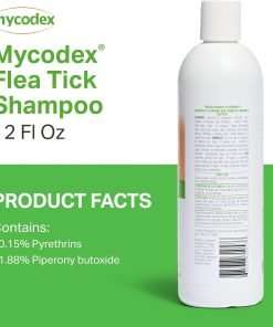 PRN Pharmacal Mycodex Flea and Tick Shampoo P3 - Sensitive Skin Shampoo for Dogs & Cats - with Oatmeal, Lanolin, & Aloe - Removes Dandruff, Dirt, & Scales While Killing Fleas, Ticks & Lice - 2