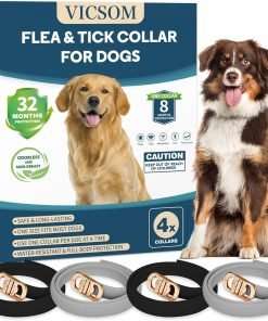 4 Pack Flea Collar for Dogs, Dog Flea and Tick Collar 32 Months Flea and Tick Treatment for Dog, Waterproof Adjustable Dog Flea and Tick Prevention Collar for Small Medium Large Dog Puppy - 1