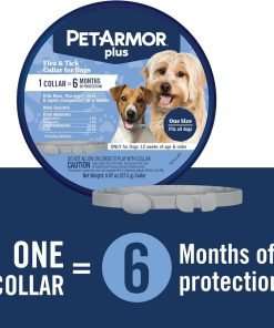 PetArmor Plus Flea & Tick Collar for Dogs, Kills Fleas & Ticks, Long Lasting Protection for 12 Months, Water Resistant, One Size Fits All, 2 Collars - 3