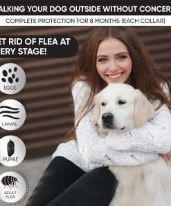 4 Pack Flea and Tick Collar for Dogs, 8-Month Protection Flea Collar for Dogs, Flea Tick Collar for Dogs, Dog Flea and Tick Collar -Black - 7