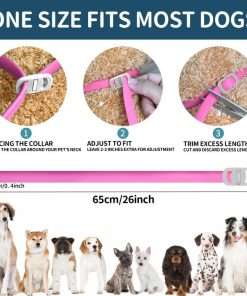 VICSOM 4 Pack Flea Collar for Dogs, Flea and Tick Collar for Dogs, 32 Months Flea and Tick Prevention for Dogs, Dog Flea and Tick Treatment, Water-Resistant & Adjustable Dog Flea Collar - Pink - 5