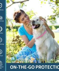 VICSOM 4 Pack Flea Collar for Dogs, Flea and Tick Collar for Dogs, 32 Months Flea and Tick Prevention for Dogs, Dog Flea and Tick Treatment, Water-Resistant & Adjustable Dog Flea Collar - Pink - 6