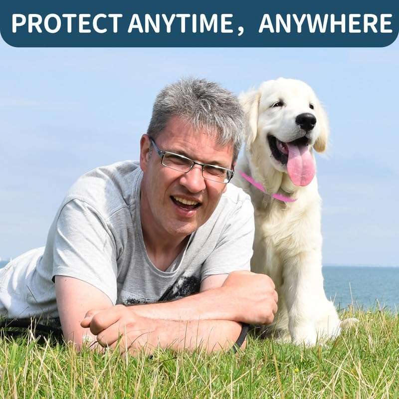 VICSOM 4 Pack Flea Collar for Dogs, Flea and Tick Collar for Dogs, 32 Months Flea and Tick Prevention for Dogs, Dog Flea and Tick Treatment, Water-Resistant & Adjustable Dog Flea Collar - Pink - 7