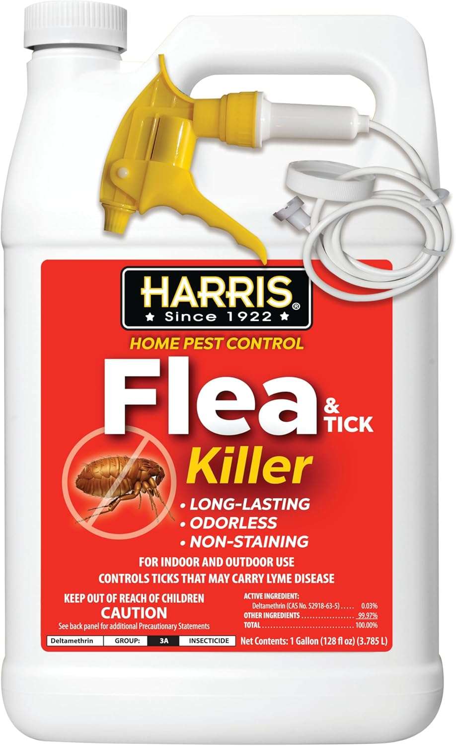 Harris Flea and Tick Killer, Liquid Spray with Odorless and Non-Staining Extended Residual Kill Formula (Gallon) - 1
