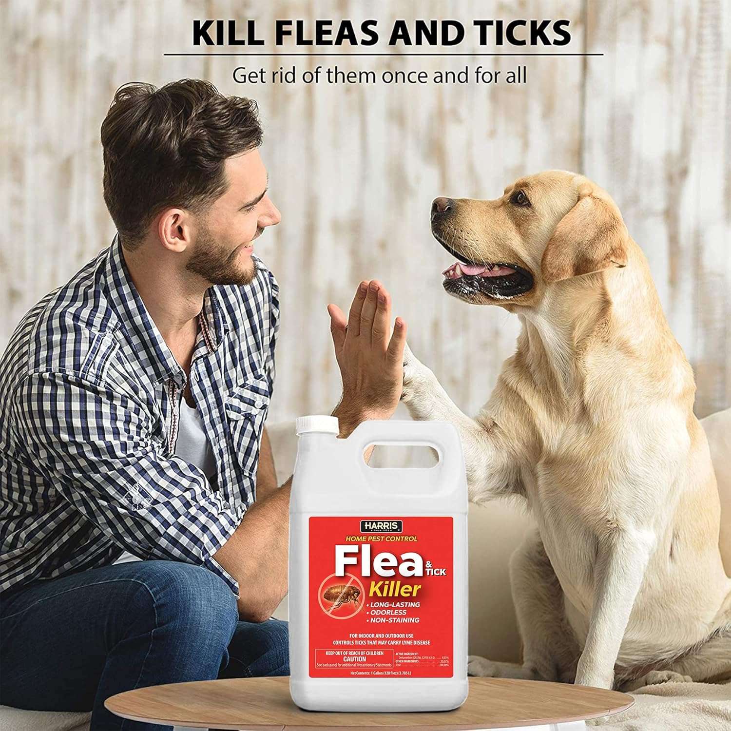 Harris Flea and Tick Killer, Liquid Spray with Odorless and Non-Staining Extended Residual Kill Formula (Gallon) - 3