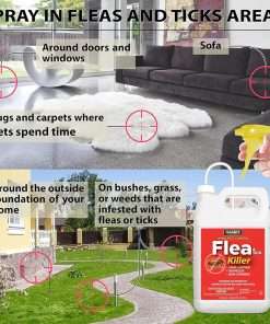 Harris Flea and Tick Killer, Liquid Spray with Odorless and Non-Staining Extended Residual Kill Formula (Gallon) - 5