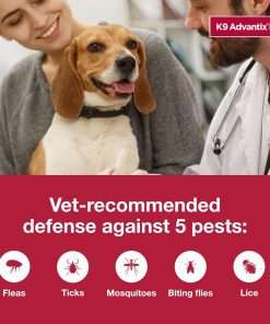 K9 Advantix II Small Dog Vet-Recommended Flea, Tick & Mosquito Treatment & Prevention - Dogs 4-10 lbs. - 1-Mo Supply - 5