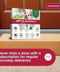 K9 Advantix II Small Dog Vet-Recommended Flea, Tick & Mosquito Treatment & Prevention - Dogs 4-10 lbs. - 1-Mo Supply - 8