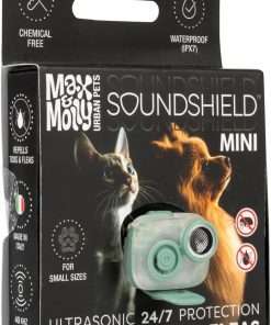 Max & Molly Mini Pest Protection Tag for Small Dogs & Cats, Season-Long Defense with Soundshield Ultrasonic Tech, Easy-to-Attach Collar Tag, Black - 1