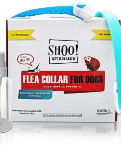 Shoo! Flea & Tick Collar for Dogs - Repels and Prevents - Dual Collary System - Made with Essential Oils - Up to 8 Month Protection - 1