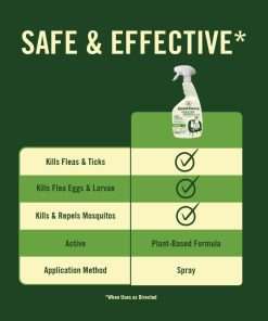 SimpleSource® Flea & Tick Home & Pet Spray, Powered by Plants, Kills Fleas, Flea Eggs, Flea Larvae, & Ticks, Kills & Repels Mosquitos, 32oz Bottle - 2