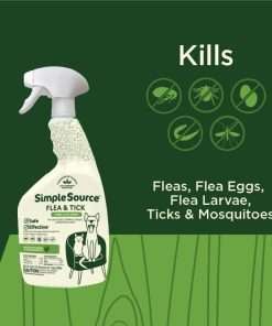 SimpleSource® Flea & Tick Home & Pet Spray, Powered by Plants, Kills Fleas, Flea Eggs, Flea Larvae, & Ticks, Kills & Repels Mosquitos, 32oz Bottle - 5
