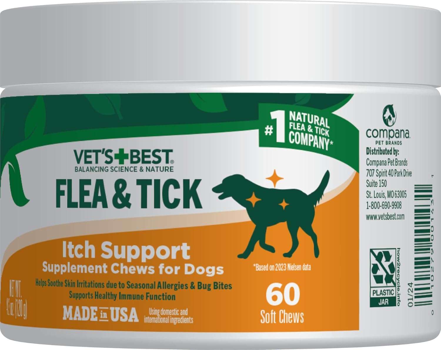 Vet’s Best Dog Flea and Tick Treatment and Prevention Soft Chews, Itch Support Flea and Tick for Dogs, Supplement Tick Chews for Dogs, Dog Allergy Support, Fleas Ticks - 2