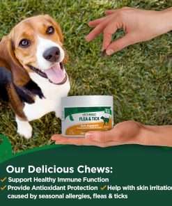Vet’s Best Dog Flea and Tick Treatment and Prevention Soft Chews, Itch Support Flea and Tick for Dogs, Supplement Tick Chews for Dogs, Dog Allergy Support, Fleas Ticks - 5