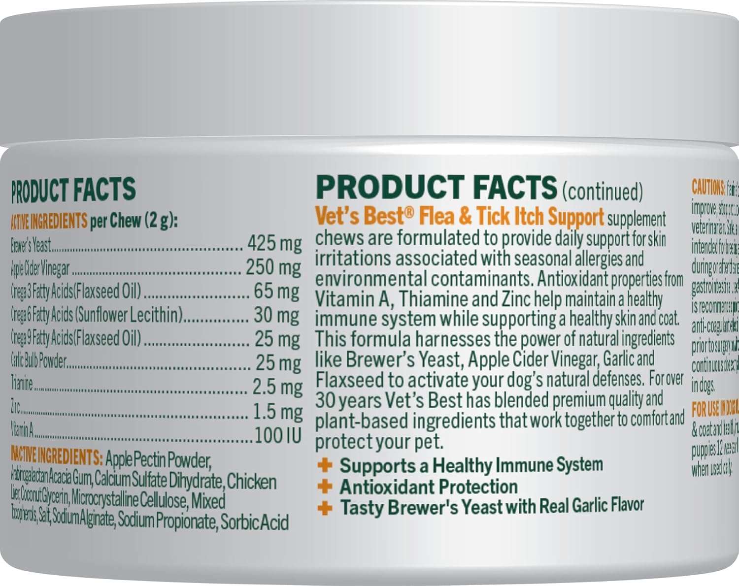 Vet’s Best Dog Flea and Tick Treatment and Prevention Soft Chews, Itch Support Flea and Tick for Dogs, Supplement Tick Chews for Dogs, Dog Allergy Support, Fleas Ticks - 8