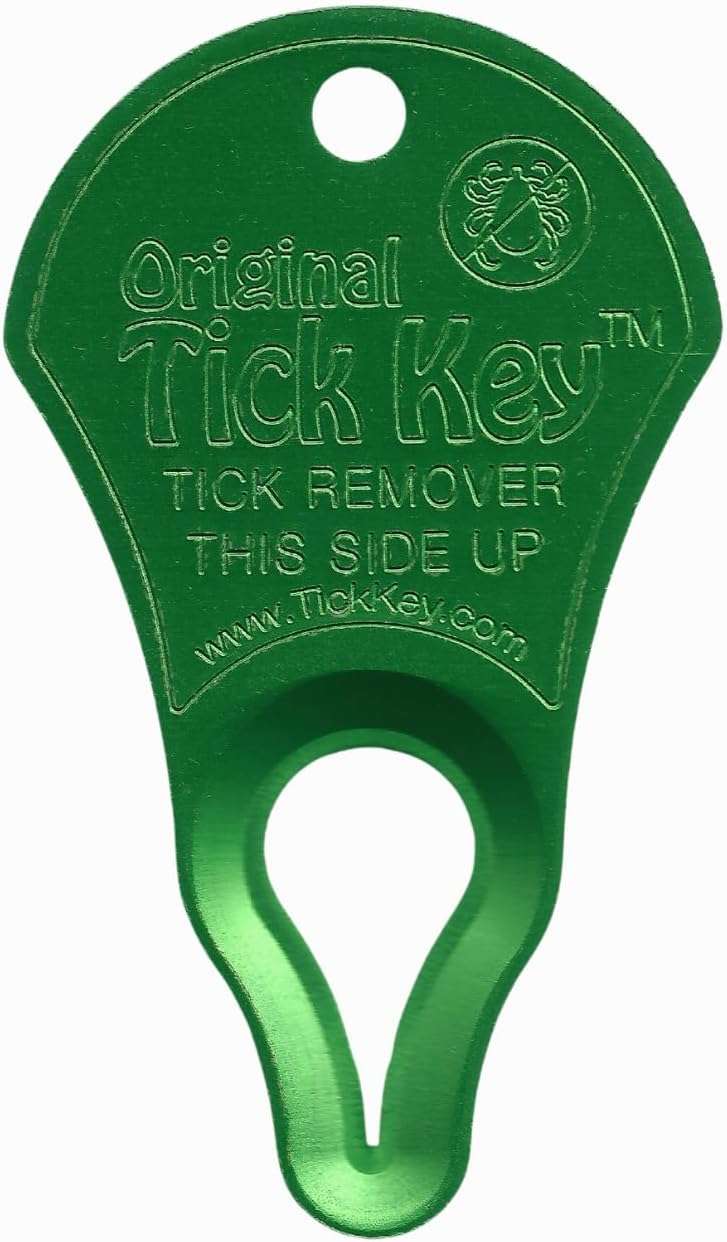 The Original Tick Key - Tick Detaching Device - Portable, Safe and Highly Effective Tick Detaching Tool (Green) - 1