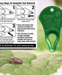 The Original Tick Key - Tick Detaching Device - Portable, Safe and Highly Effective Tick Detaching Tool (Green) - 2