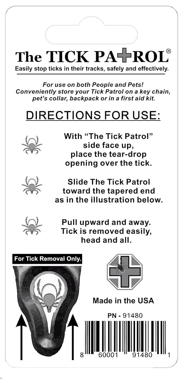 The Tick Patrol Tick Remover Tool - for People & Pets - Stop Ticks in Their Tracks! (Assorted Colors) - 2