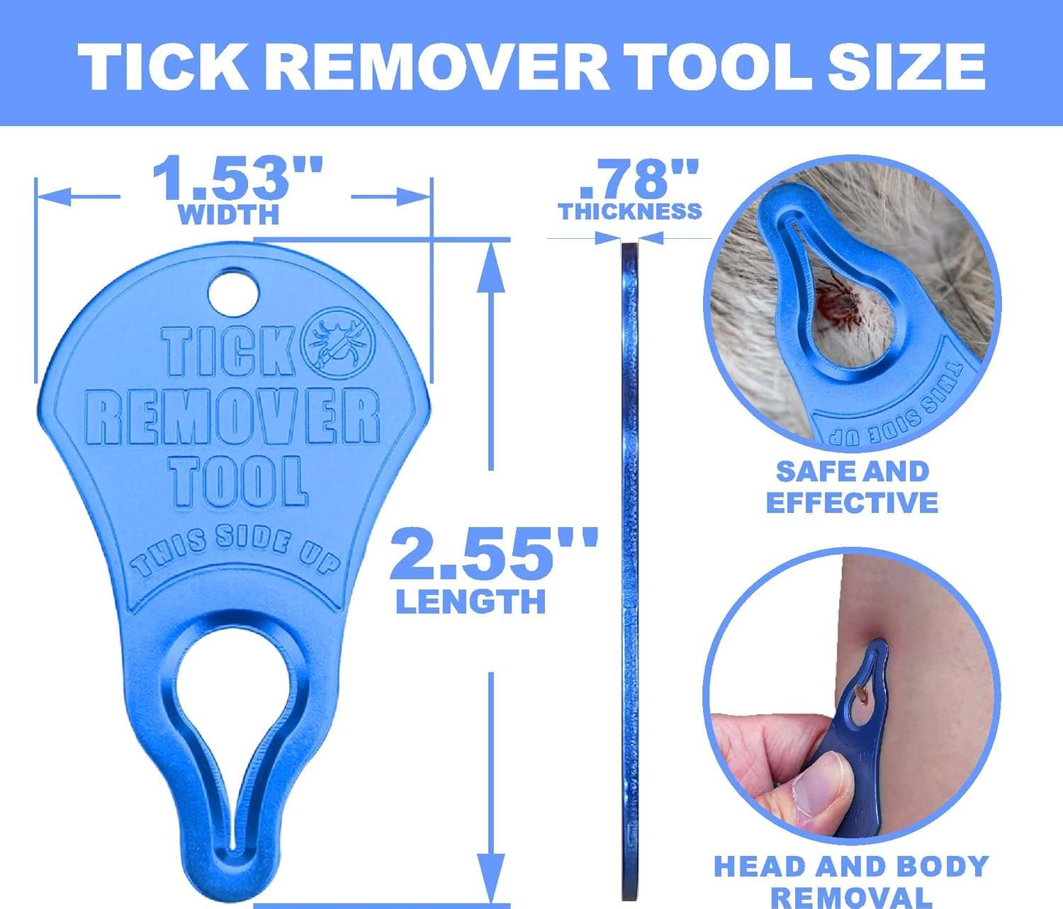 Tick Remover Tool 3 Pack, Suitable for Pets, Animals, and Humans, Portable Outdoor Living Essential Tick Remover Tools, Quick and Safe, and Reliable. - 3