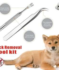 Tick Remover Tool Kit, Stainless Steel Tick Tweezers + Remover Tick Key, 4 Pack Quick & Safe Tick Twister Removal Tools for Dogs Cats Humans - 3