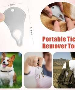 Tick Remover Tool Kit, Stainless Steel Tick Tweezers + Remover Tick Key, 4 Pack Quick & Safe Tick Twister Removal Tools for Dogs Cats Humans - 5