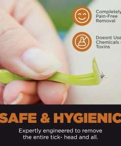 Tick Remover Tool for Dogs, Cats & Humans - 1 Packs of 3 - Pain Free Tick Removal Twister Tweezers - Dog Tick Removal Tool - Tick Puller Removes Head & Body - 3