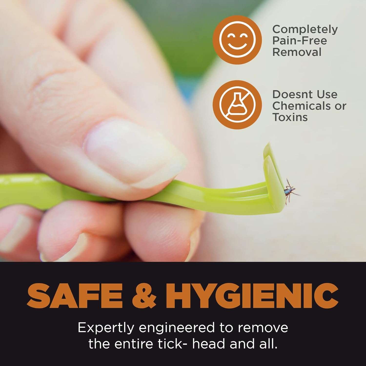 Tick Remover Tool for Dogs, Cats & Humans - 1 Packs of 3 - Pain Free Tick Removal Twister Tweezers - Dog Tick Removal Tool - Tick Puller Removes Head & Body - 3